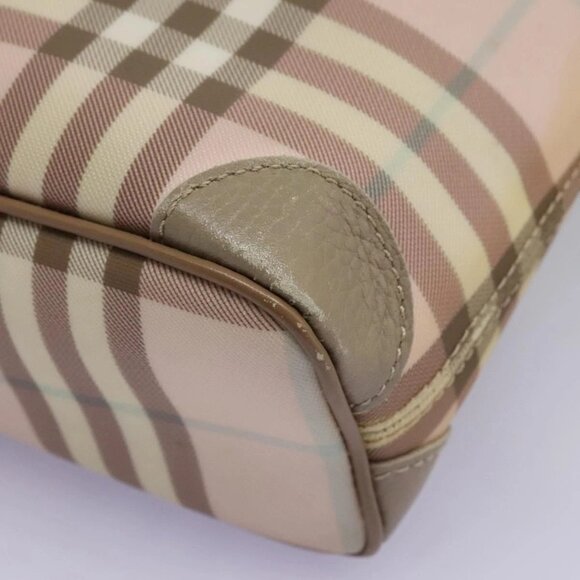 BURBERRY Nova Check Hand Bag PVC Pink Auth 114504 - Picture 5 of 16